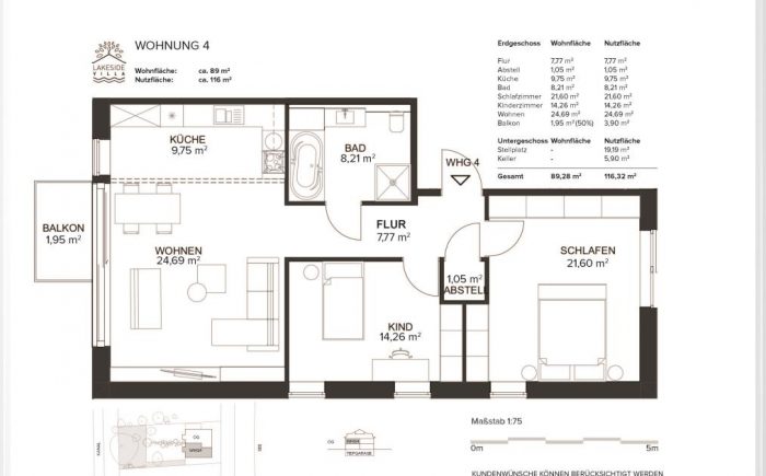 Grundriss Wohnung 4