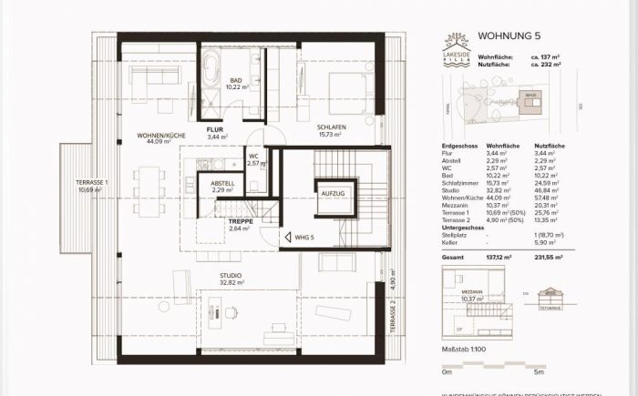 Grundriss Whg. 5/Penthouse