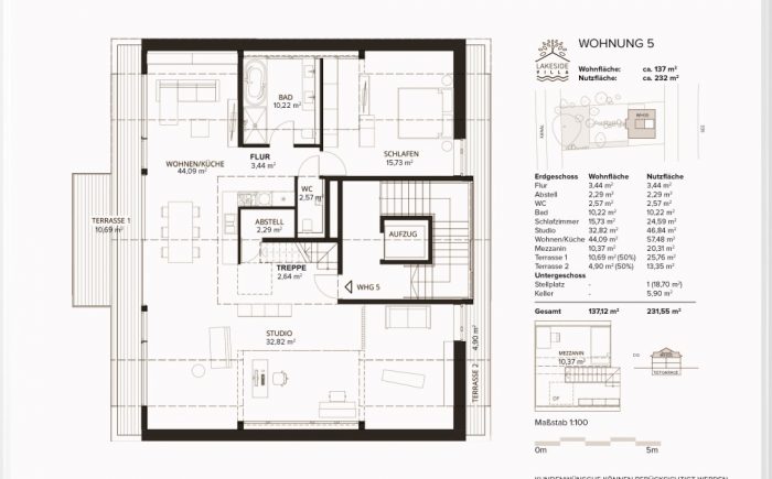 Grundriss Whg. 5/Penthouse